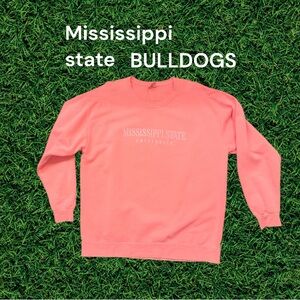MISSISSIPPI STATE UNIVERSITY BULLDOGS coral sweatshirt women’s size XXL